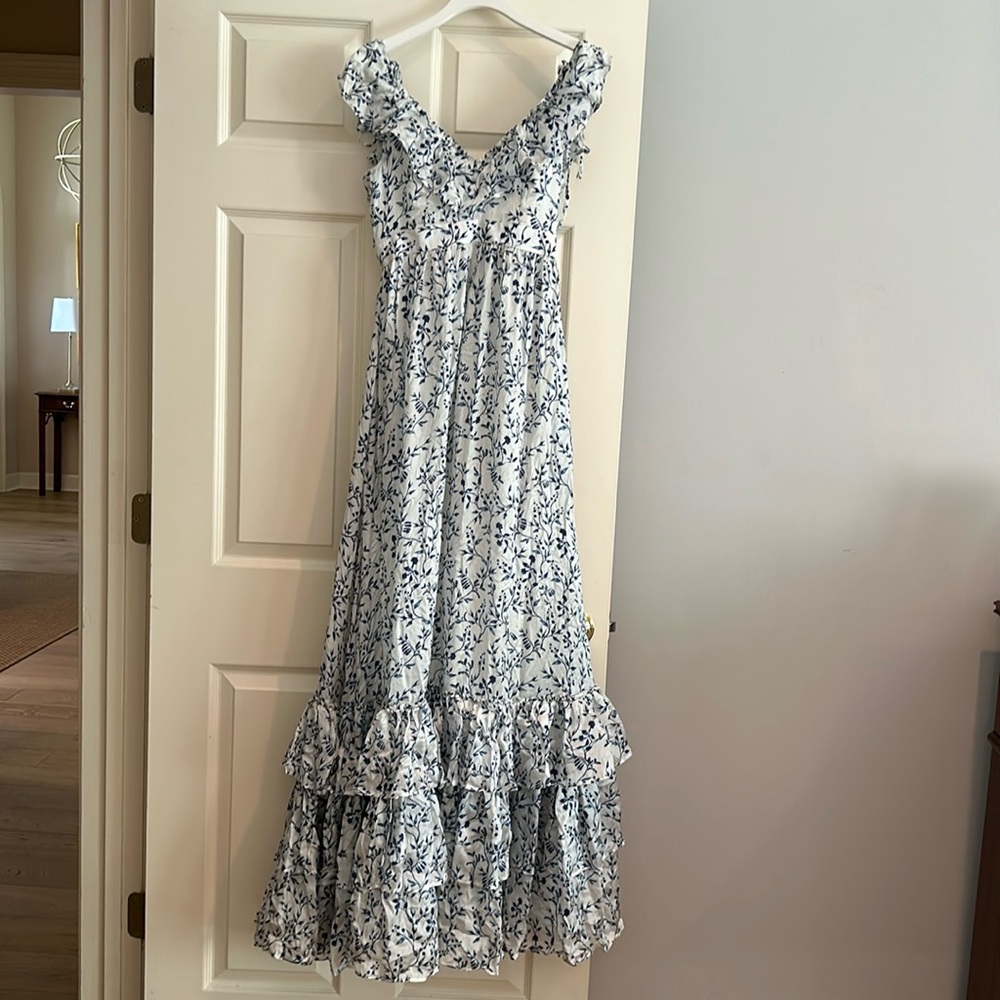 Agua by Agua Bendita cereza silk maxi dress NWT